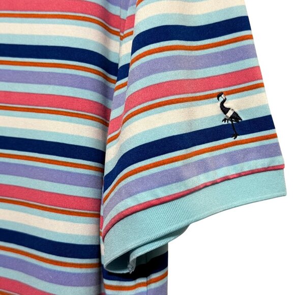 TailorByrd‎ Mens Striped Golf Polo - Size Medium - Picture 3 of 5